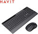 Havit KB242GCM Kabelloses Tastatur & Maus Set Englisch (US) Schwarz