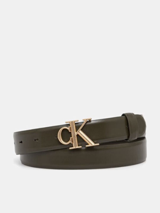 Women's Leather Belt Green