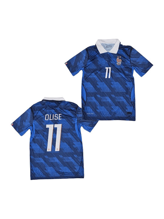 Football Jersey Olise France National Team Mundial 2026 Blue Balón De Oro Blue Unisex Ab193