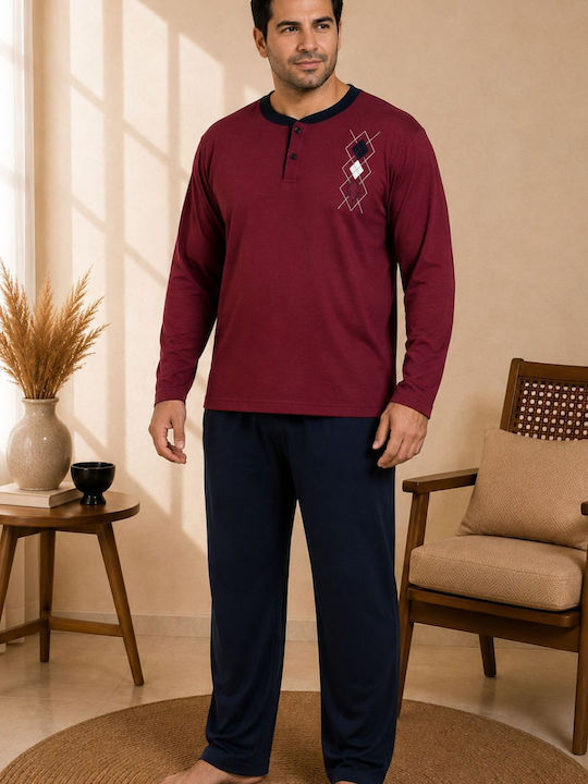 Rimoli Winter Men's Pyjamas Burgundy