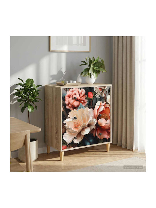 Sideboard Borne Wooden with Drawers Sonoma 66x36.5x75cm