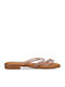 Damen Flache Sandalen Braun