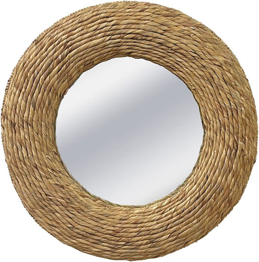 Marhome Wall Mirror With White Frame Diameter 80cm