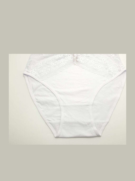Hana Slip pentru femei cu dantelă alb