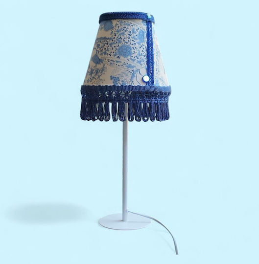 Korean Birds Table Lamp For E27 Fitting With Blue Shade And Base