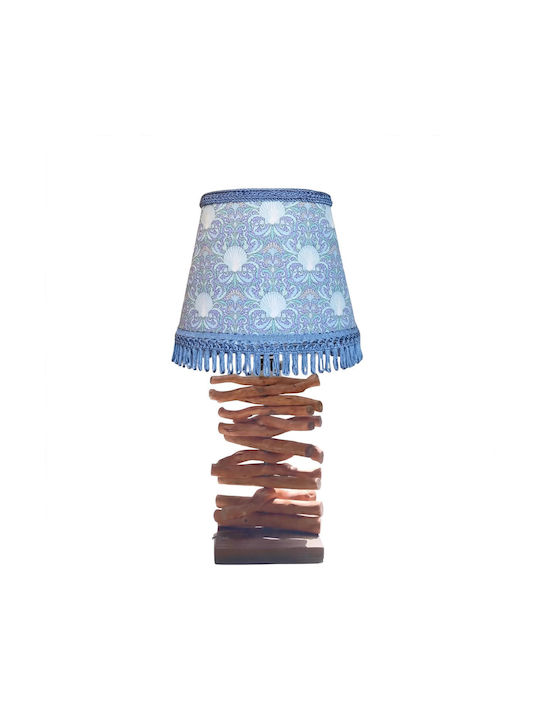 Table Lamp for E27 Fitting with Blue Shade and Base