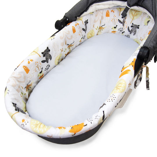 Kerstin Atmungsaktives Kinderwagenmatratze 38x80cm Weiß