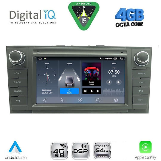Digital IQ BLG 409GR_CPA 7″ Мултимедиен Дек Фабричен Toyota Avensis T27 Модел 2009-2016 Сив