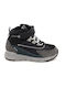 Suede Kids Ankle Boots with Zipper Black