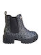 Kids Ankle Boots with Zipper Black