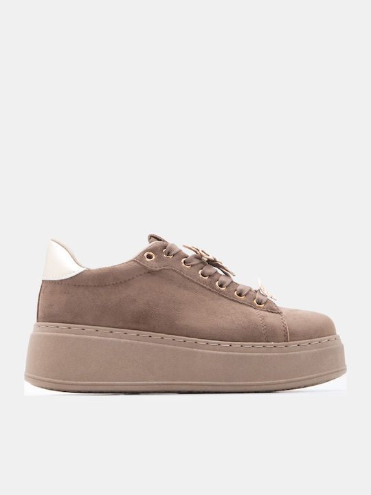 Luigi Women's Flatforms Sneakers Brown