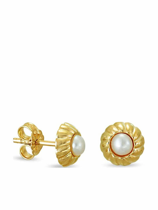 Kontopoulos Earrings Gold 9K With Pearls