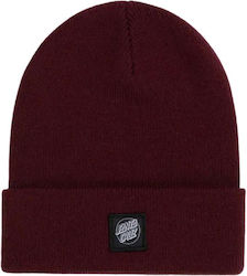 Santa Cruz Beanie Unisex Strickmütze in Burgundisch Farbe