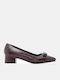 Pointed Toe Heels with Low Heel Brown