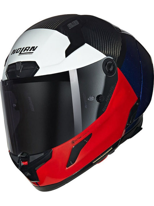 Nolan X-804 RS Ultra Carbon Blocco 348 Roșu/alb...
