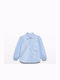 Kids Striped Long-Sleeved Light Blue Shirt