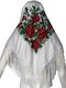 Traditional Kids Costume Aegean Islands with Scarf with 3 Rows Necklace