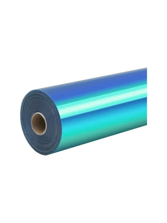 Selbstklebender Film Htvront Holographisch 30,5cm x 90cm Aqua Blau