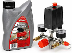 Compressor Maintenance Kit Kraft&dele 1l Oil Nr853 + 8 Bar Compressor Pressure Switch Kd11270