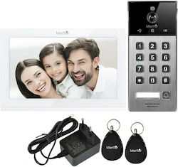 Smart Video Intercom Mentor Svk473w 4 Wires Wifi Pin Card Tuya App 7 Inch Ips Dvr Ahd 2mp Ik07 White