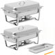 Încălzitor De Mâncare Bain Marie Bufet Pastă Gn 1/1 7,5 L Oțel Set 2 Bucăți