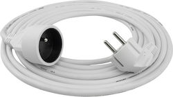 Extension Cord 1 Socket 5m Switch 3x1.5mm2 White