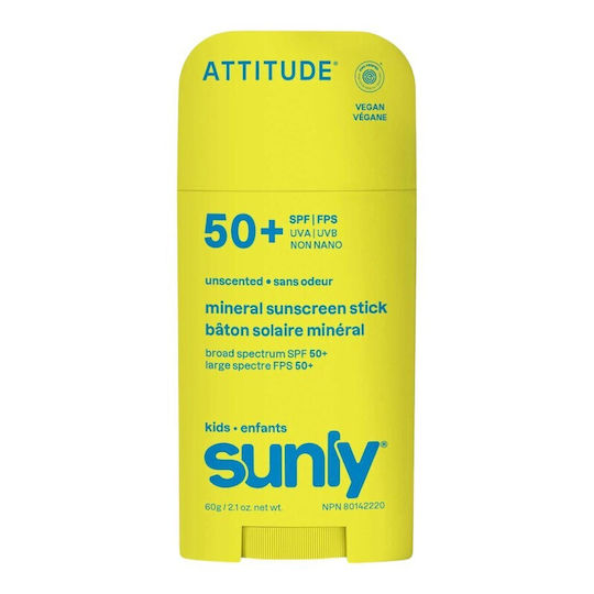 Attitude Водоустойчив Слънцезащитен Стик за Лице и Тяло SPF50 60ml
