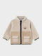 Kinder-Strickjacke Pelzige Graue