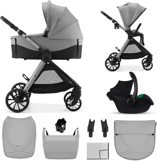 Kinderkraft Vesto 2 Ρυθμιζόμενο Καρότσι 3 σε 1 Kατάλληλο για Nεογέννητο Grey