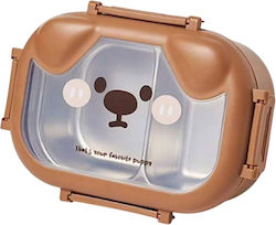Stainless Steel Kids Food Container Brown