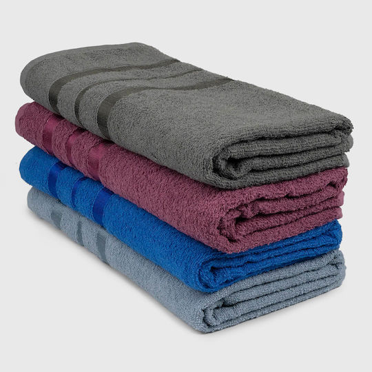 Rebeka Home Πετσέτα Προσώπου Anthracite Βάρους 400gr/m²