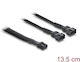 Delock Pwm Fan Y Cable 1 X 4pin > 2 X 4pin 13.5cm 91338