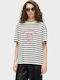 Ikon Choupette Women's Striped Black T-shirt