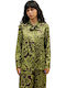 Long Sleeve Women's Shirt Green Brown