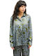 Long Sleeve Women's Shirt Blue Green