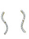 Kontopoulos Single Dangle Earring in 14K Gold with Stones