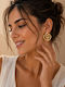 Earrings Made Of Gold Plated Steel