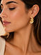 Dangle Earrings Made of Gold Plated Steel
