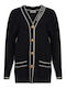 Women's Knitted Cardigan with Buttons Black