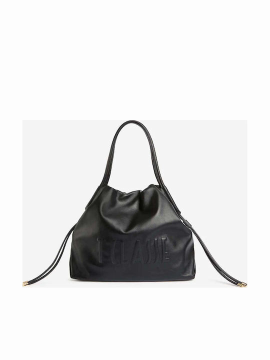 Leder Damen Handtasche Schulter Schwarz