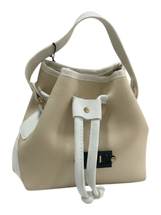 De Raggi De Raggi Damen Schultertasche Beige