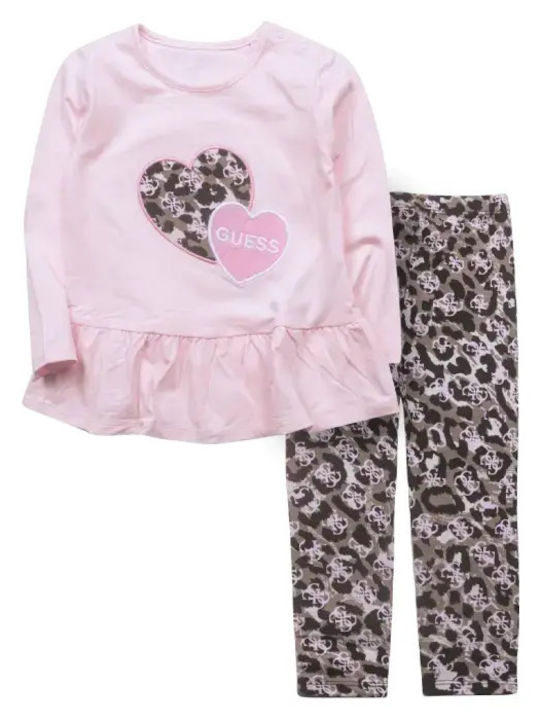 Guess Kids Set with Leggings 2 Pieces Pink