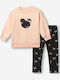 Kids Set with Leggings Winter 2 Pieces Powder Pink