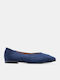 Damen Ballerinas Spitz zulaufend Marineblaue