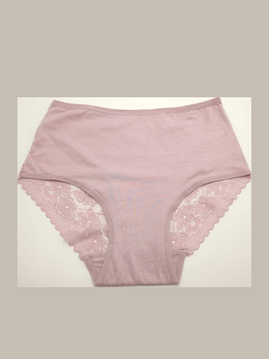 Hana Damen-Slip mit Spitze Lila