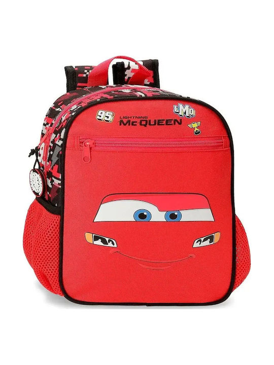 Disney Cars Mcqueen Παιδική Τσάντα Πλάτης Κόκκινη 28x23x10εκ.