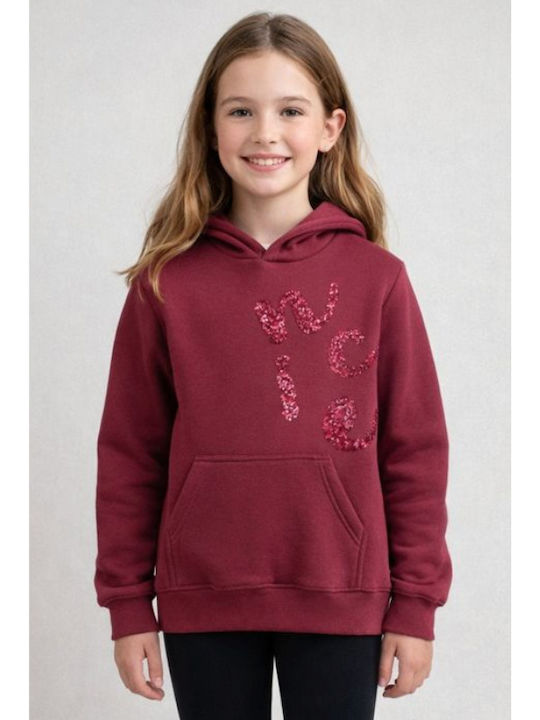 Kids Hoodie Sweatshirt Burgundy