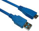 VCom Regular USB 3.0 to micro USB Cable 3m CU311-3 1τμχ