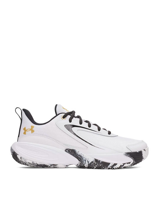 Under Armour Lockdown Μπασκετικά Παπούτσια Λευκά