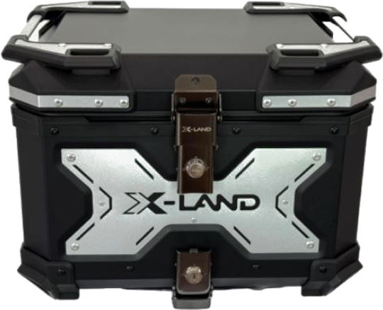 X-Land Motorcycle Top Case Aluminum 45lt Black
